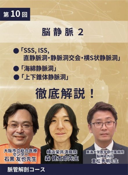 画像1: 動画≫≫≫ GSNET 脈管解剖コース10 静脈２（SSS, ISS,直静脈洞・静脈洞交会・横S静脈洞、海綿静脈洞、上／下錐体静脈洞） (1)